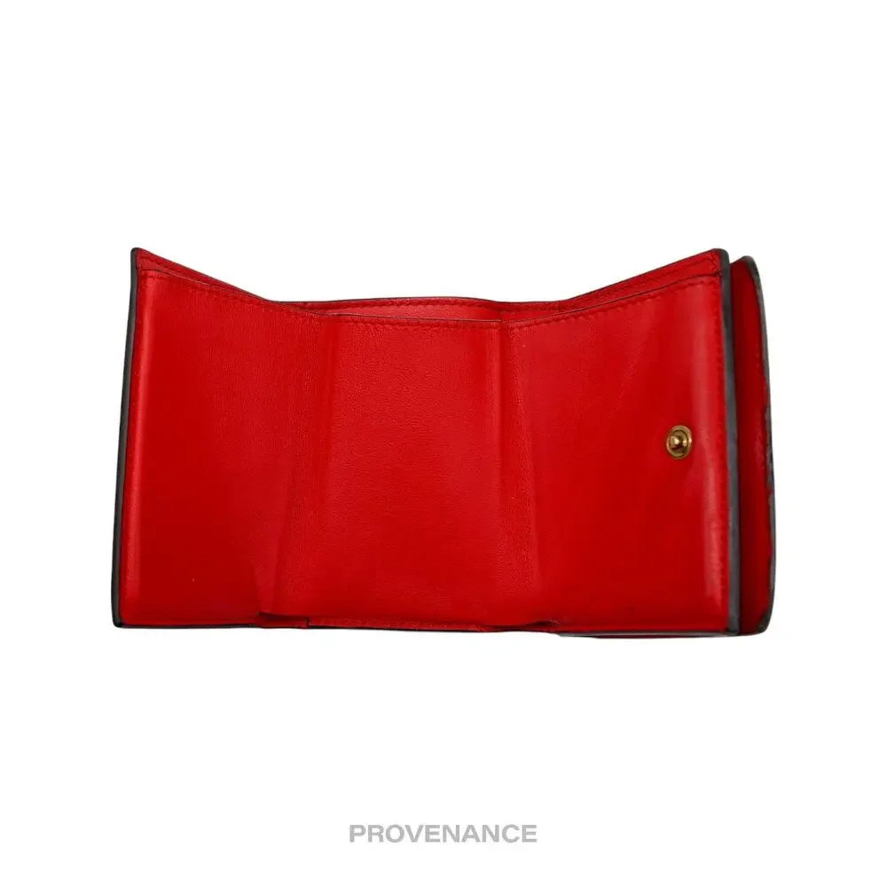 🔴 Givenchy Two Tone Trifold Wallet - Burgundy Leather - Picture 5 of 8